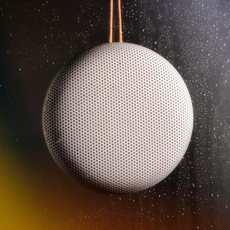 Experience Immersive Sound Anywhere with the Beosound A1 (2nd Generation) Waterproof Bluetooth Speaker in Grey Mist